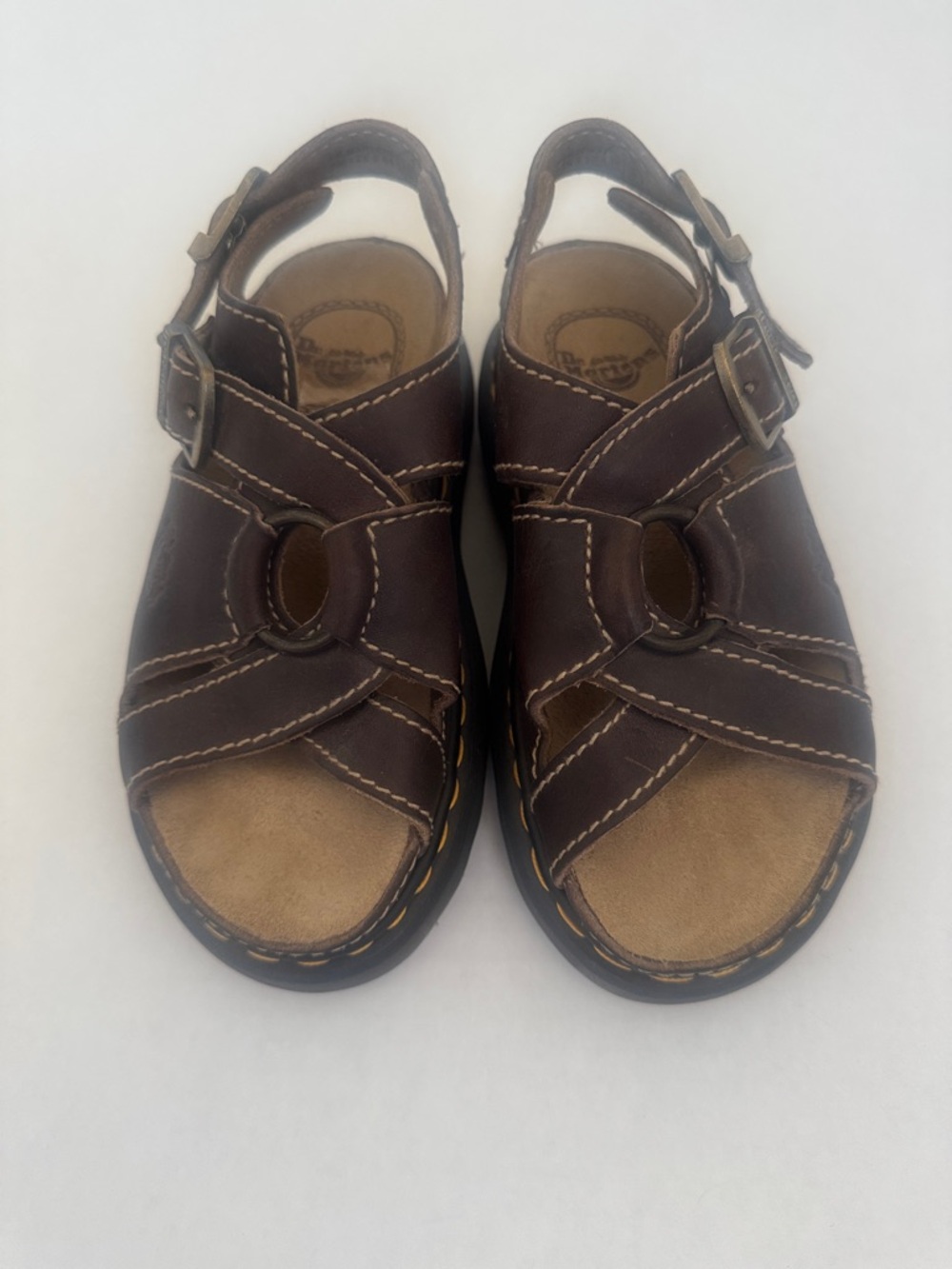Dr. Martens Dark Brown Leather Sandals with Buckle  size W8/8.5 size Men7